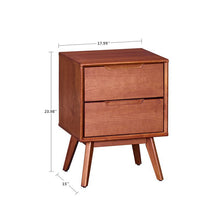 Load image into Gallery viewer, 23.98&#39;&#39; Tall 2 - Drawer Solid Wood Nightstand
