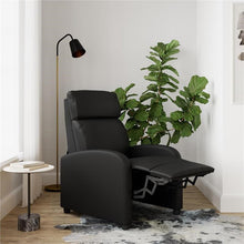 Load image into Gallery viewer, DHP Moyra Pushback Recliner in Black Faux Leather, 7727RR-OB
