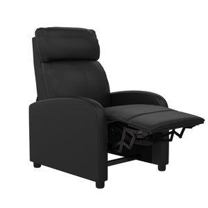 DHP Moyra Pushback Recliner in Black Faux Leather, 7727RR-OB