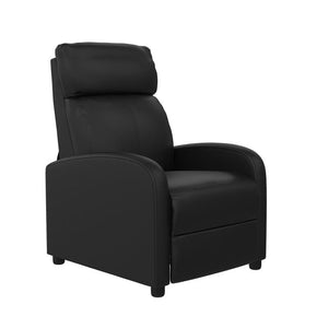 DHP Moyra Pushback Recliner in Black Faux Leather, 7727RR-OB