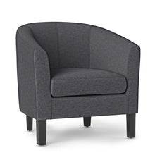 Load image into Gallery viewer, Austin 30 inch Wide Transitional Tub Chair in Slate Grey Linen Look Fabric - Simpli Home AXCTUB-003-SGL 1509CDR
