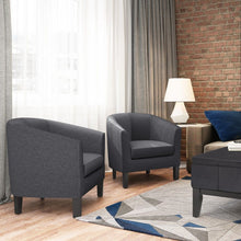 Load image into Gallery viewer, Austin 30 inch Wide Transitional Tub Chair in Slate Grey Linen Look Fabric - Simpli Home AXCTUB-003-SGL 1509CDR
