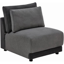 Load image into Gallery viewer, Coaster Seanna Cushion Back Upholstered Armless Chair in Grey 7401RR
