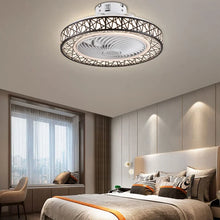 Load image into Gallery viewer, 23&#39;&#39; 7 - Blade LED Flush Mount Ceiling Fan with Remote Control and Light Kit Included
