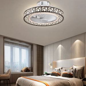 23'' 7 - Blade LED Flush Mount Ceiling Fan with Remote Control and Light Kit Included