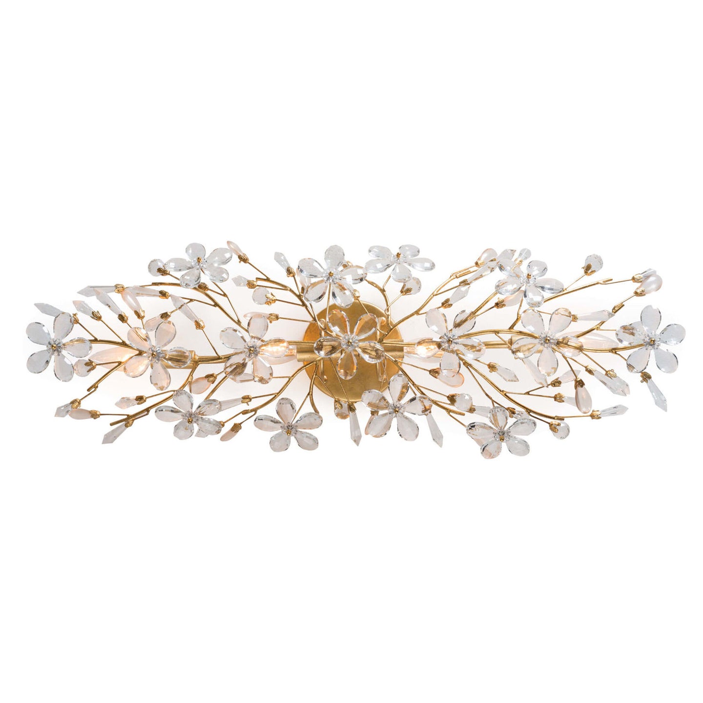 Cheshire Gold Leaf Four-Light Wall Sconce