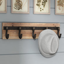 Load image into Gallery viewer, 24&#39;&#39; Wide Solid Wood 5 - Hook Wall Hook
