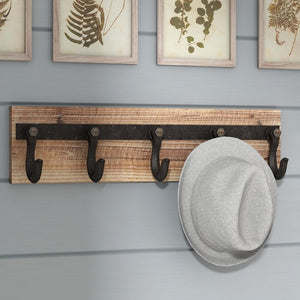 24'' Wide Solid Wood 5 - Hook Wall Hook