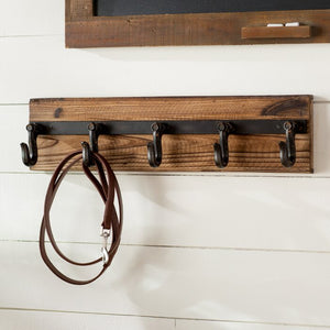 24'' Wide Solid Wood 5 - Hook Wall Hook
