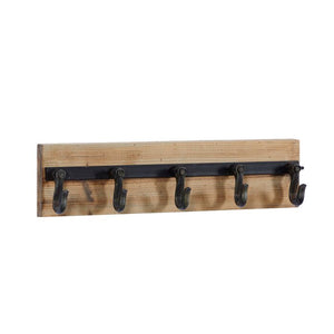 24'' Wide Solid Wood 5 - Hook Wall Hook