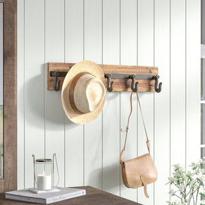 24'' Wide Solid Wood 5 - Hook Wall Hook