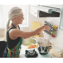 Load image into Gallery viewer, 24 Bottles Of Three-Layer Oblique Spice Rack 2 Pieces Silver
