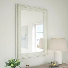 Load image into Gallery viewer, 24 In W. X 36 In H. Framed Rectangular Bathroom Vanity Mirror In Decorative Weathered White
