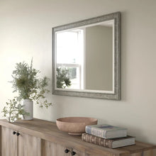 Load image into Gallery viewer, 24 In W. X 36 In H. Framed Rectangular Bathroom Vanity Mirror In Embossed Oak
