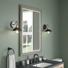 Load image into Gallery viewer, 24 In W. X 36 In H. Framed Rectangular Bathroom Vanity Mirror In Embossed Oak

