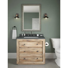 Load image into Gallery viewer, 24 In W. X 36 In H. Framed Rectangular Bathroom Vanity Mirror In Embossed Oak
