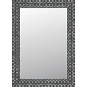 24 In W. X 36 In H. Framed Rectangular Bathroom Vanity Mirror In Ornate Black