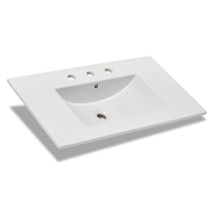 24'' Single Bathroom Vanity Top in White with Sink MRM4378
