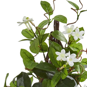24" Artificial Flowering Plant in Pot
