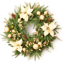 Load image into Gallery viewer, 24&quot; Lighted Rattan Wreath

