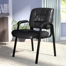 Load image into Gallery viewer, 24&quot; W Leather Seat Waiting Room Chair with Metal Frame
