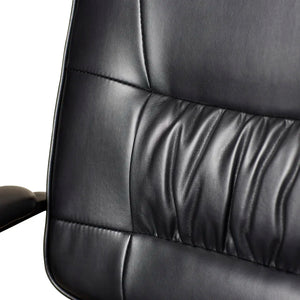 24" W Leather Seat Waiting Room Chair with Metal Frame