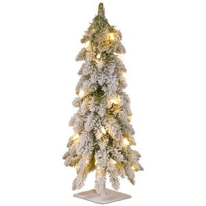 24" White Christmas Tree with 50 Clear Lights