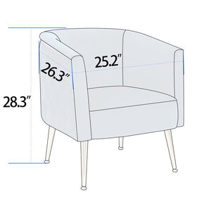 25.2'' Wide Velvet Barrel Chair MRM2250
