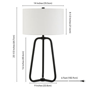 25.5" Table Lamp, Blackened Bronze #2350HW