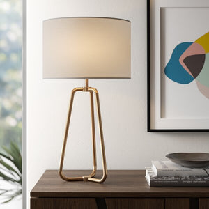 25.5" Table Lamp Antique Brass MH3