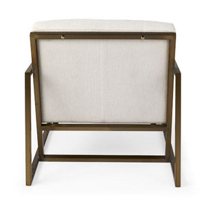 Armelle Cream and Gold Accent Chair