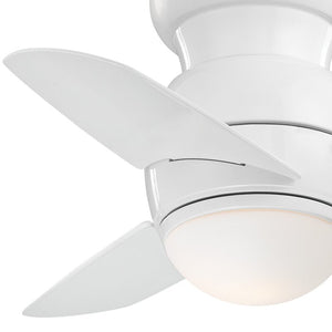 26'' Spacesaver 3 - Blade LED Propeller Ceiling Fan with Light Kit Included