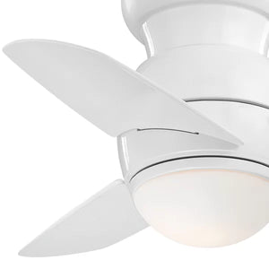 26'' Spacesaver 3 - Blade LED Propeller Ceiling Fan with Light Kit Included