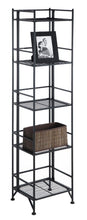 Load image into Gallery viewer, 5 Tier Folding Metal Shelf in Black Finish #9148
