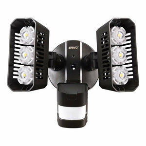 27-Watt LED Dusk to Dawn Outdoor Security Flood Light with Motion Sensor Black #1086HW