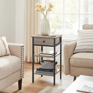27.6'' Tall 1 - Drawer Steel Nightstand in Gray/Black