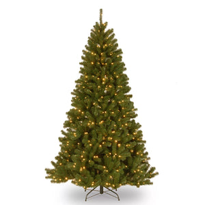 National Tree Company 7-ft. North Valley Spruce Hinged Pre-Lit Artificial Christmas Tree