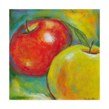 Load image into Gallery viewer, Red/Green/Yellow &#39;Abstract Fruits IV&#39; Print on Wrapped Canvas AP519
