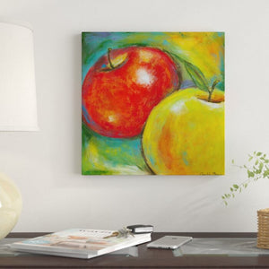 Red/Green/Yellow 'Abstract Fruits IV' Print on Wrapped Canvas AP519