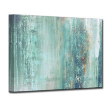 Load image into Gallery viewer, Turquoise/Blue/Brown/Gray/White &#39;Abstract Spa&#39; - Wrapped Canvas Graphic Art Print #9574
