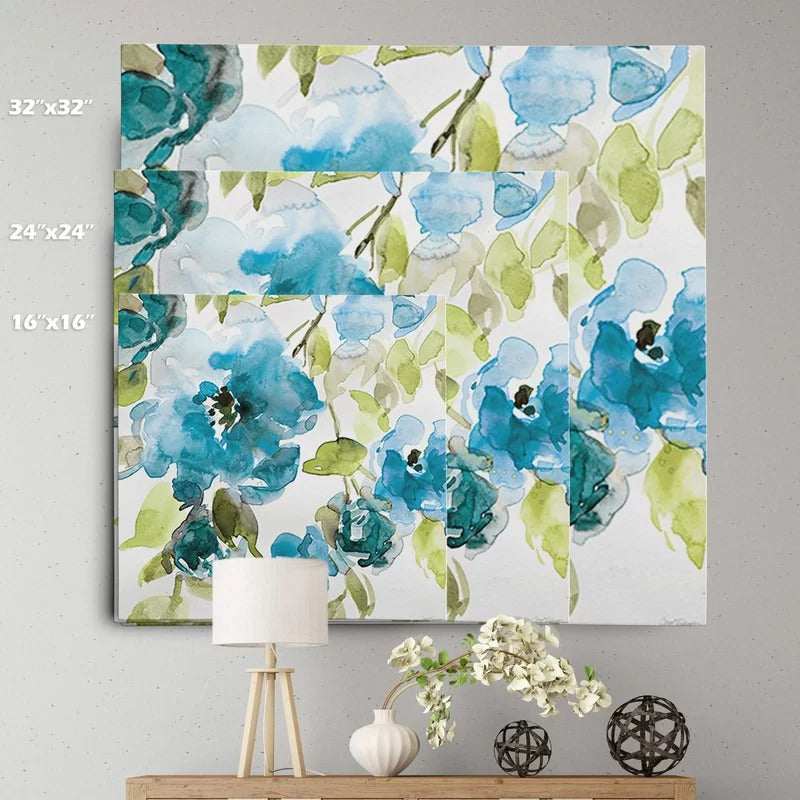 'Belle's Blue I' by Carol Robinson Painting Print on Wrapped Canvas 1714CDR