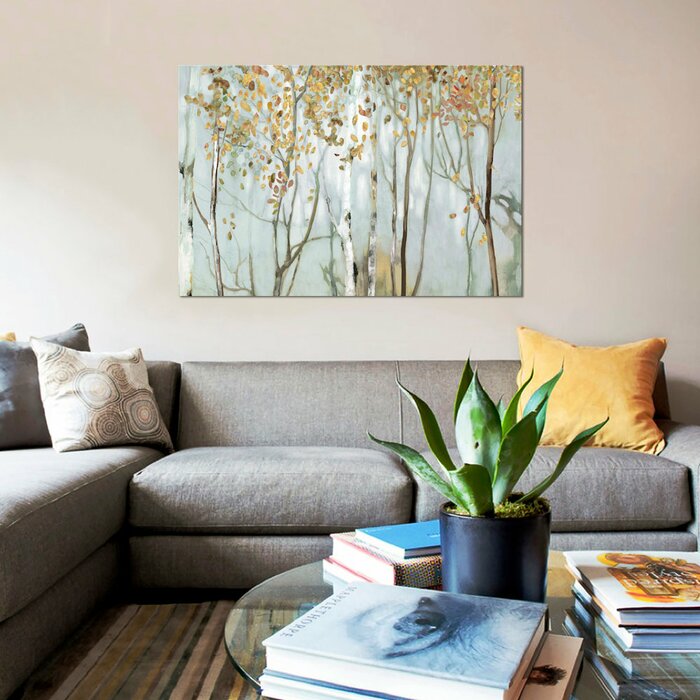 'Birch in the Fog II' Print on Canvas 26