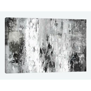 Gray/Black Black And White Abstract IV' Print on Canvas (18" H x 26" W x 0.75" D) #9781