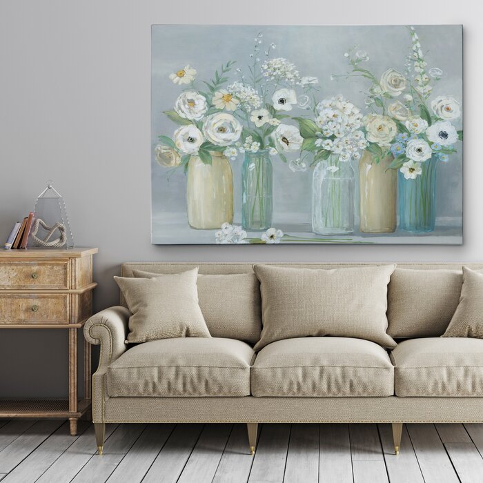 'Blooming Meadow Beauties' Watercolor Painting Print on Wrapped Canvas #908HW