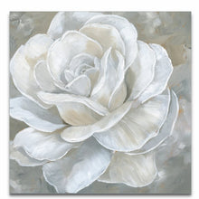 Load image into Gallery viewer, 10" H x 10" W x 1.5" D Beige/Gray/Cream 'Bombshell Bloom II' - Painting Print GL197
