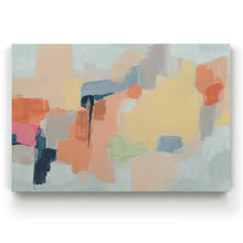 Load image into Gallery viewer, 18" H x 27" W x 1.5" D Orange/Yellow/Gray 'Cartographer' - Painting Print on Canvas 4244RR
