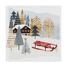 Load image into Gallery viewer, &#39;Christmas Chalet II&#39; Painting on Wrapped Canvas AP426
