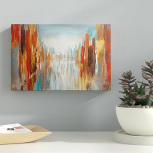'City Shadows' Acrylic Painting Print on Wrapped Canvas - 521CE