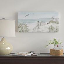 Load image into Gallery viewer, 16&quot; H x 32&quot; W x 2&quot; D Blue/Green/Beige &#39;Coastal Dunes&#39; Print on Canvas (SB20)
