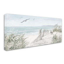 Load image into Gallery viewer, 16&quot; H x 32&quot; W x 2&quot; D Blue/Green/Beige &#39;Coastal Dunes&#39; Print on Canvas (SB20)
